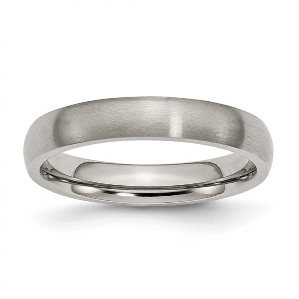 Brushed Titanium 4mm Half-Round Band
