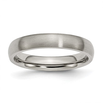 Buy Exclusive Brushed Titanium 4mm Half-Round Chisel Band - Stylish Value!