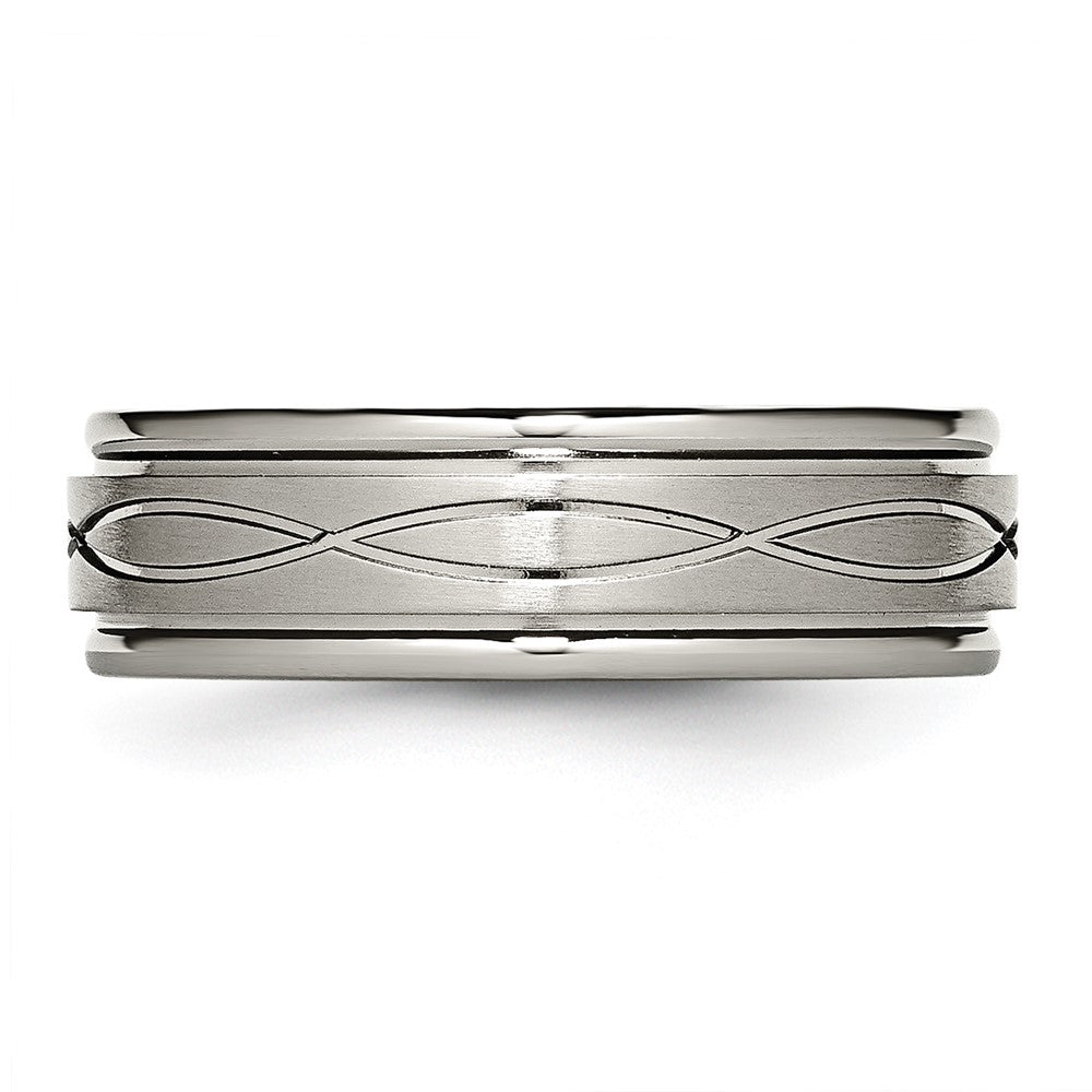 Buy Stylish 7mm Titanium Chisel Criss-Cross Band | Discounted Price Today!