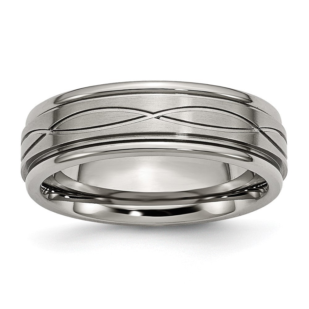 Buy Stylish 7mm Titanium Chisel Criss-Cross Band | Discounted Price Today!