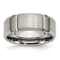 Buy Stylish 8mm Chisel Titanium Grooved Beveled Edge Band - Durable Finish-7