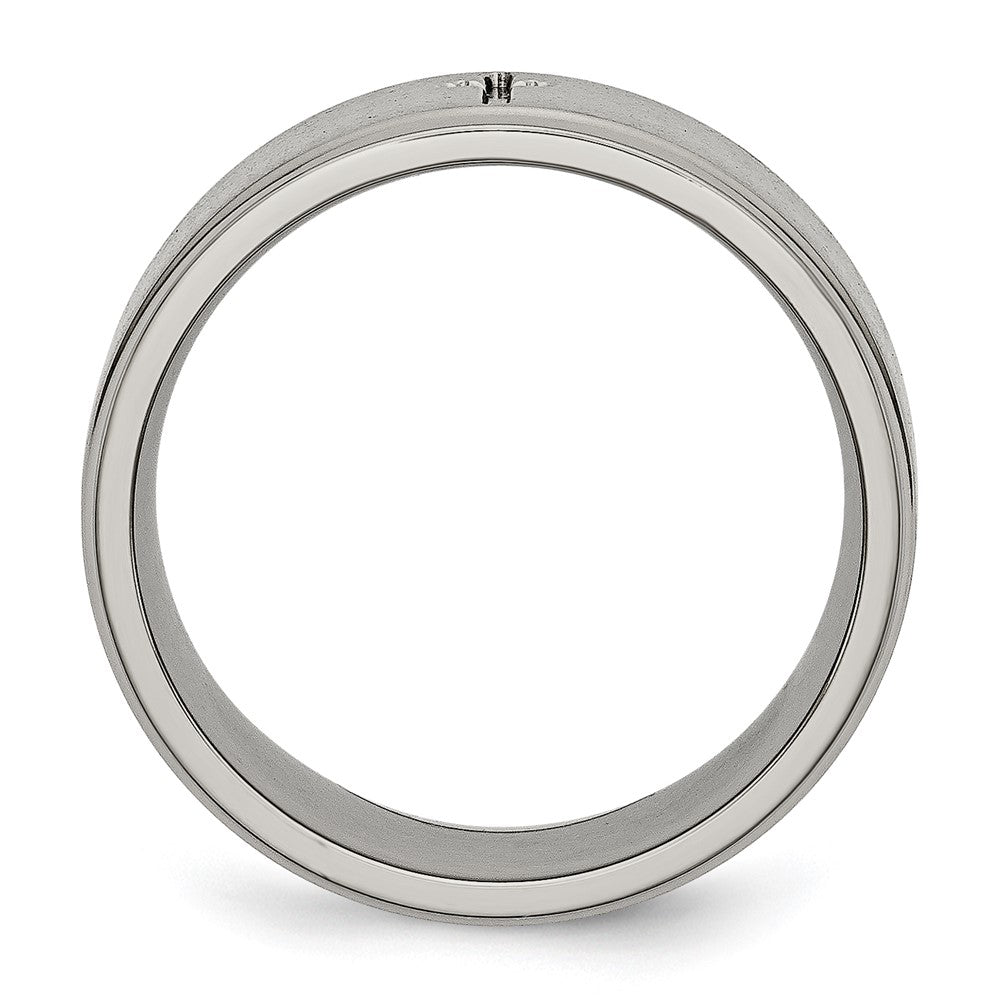 Buy Affordable 8mm Titanium Chisel Cross Band - Stylish Brushed Center Design
