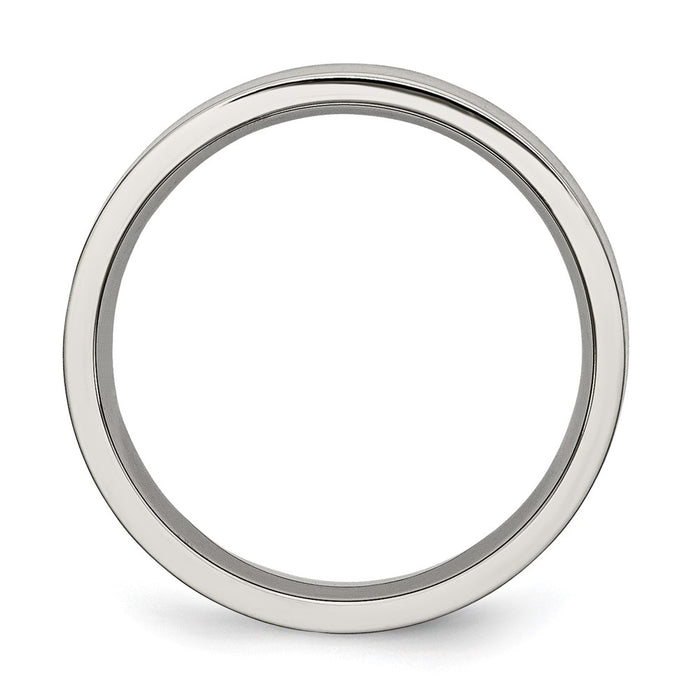 Buy Exclusive 5mm Brushed Titanium Flat Band | Stylish & Affordable Design-2