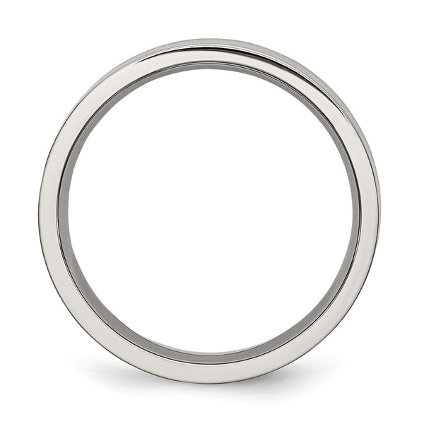 Brushed Titanium 5mm Flat Band