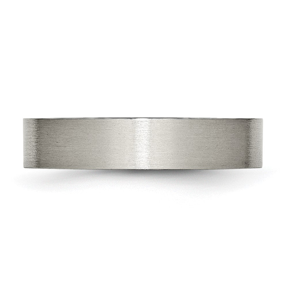 Buy Exclusive 5mm Brushed Titanium Flat Band | Stylish & Affordable Design
