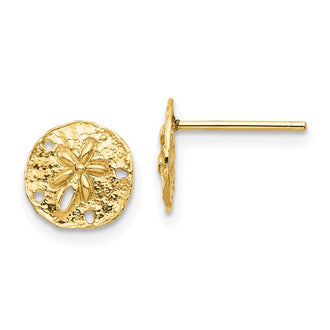 Buy Stylish 14K Gold Sand Dollar Stud Earrings - Affordable Luxury Accessory
