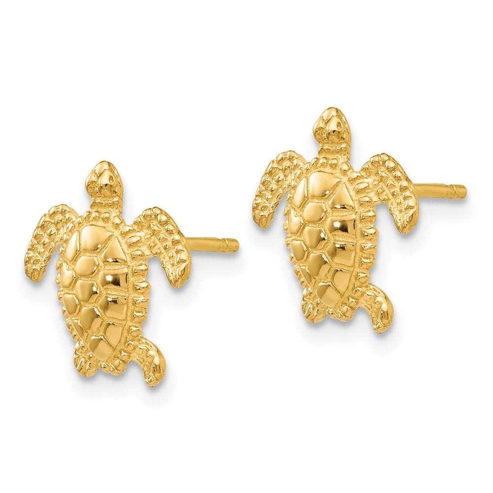 Shop Exclusive 14K Gold Sea Turtle Stud Earrings - Stylish & Affordable Elegance