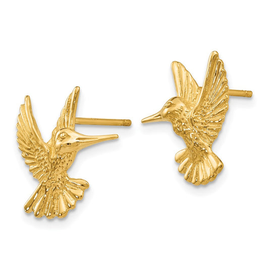 Buy Designer 14K Gold Hummingbird Stud Earrings - Stylish & Affordable Value