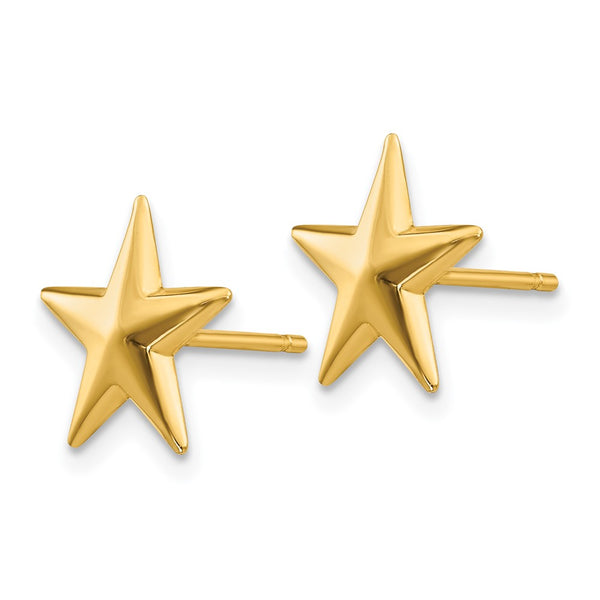 14K Gold Nautical Star Stud Earrings