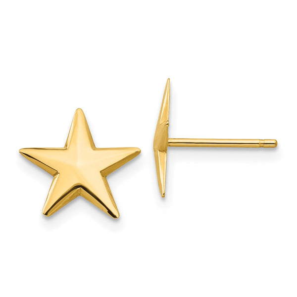 14K Gold Nautical Star Stud Earrings