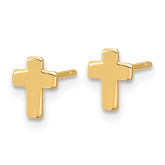 Exclusive 14K Gold Cross Post Earrings - Stylish & Affordable Design