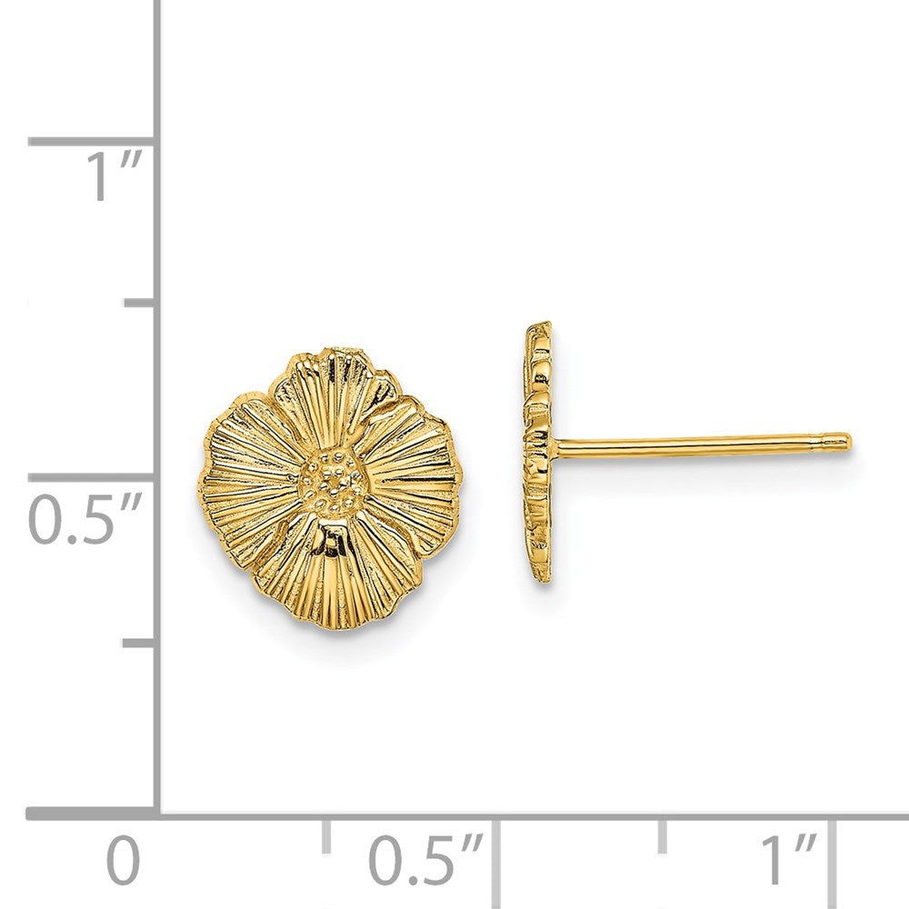 High-quality 14K Gold Floral Stud Earrings - Stylish & Affordable Luxury