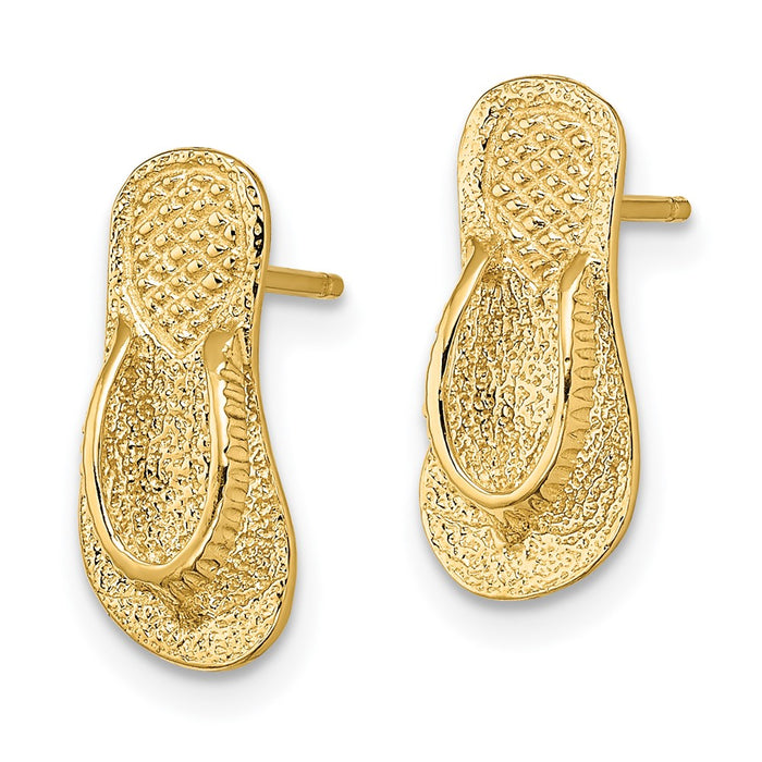 Buy Exclusive 14K Gold Oversized Flip-Flop Stud Earrings - Stylish Value!-2