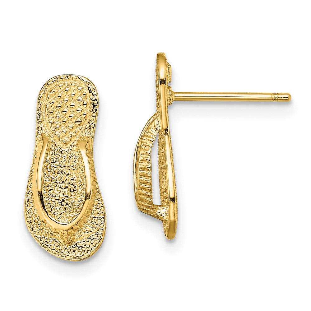 Buy Exclusive 14K Gold Oversized Flip-Flop Stud Earrings - Stylish Value!