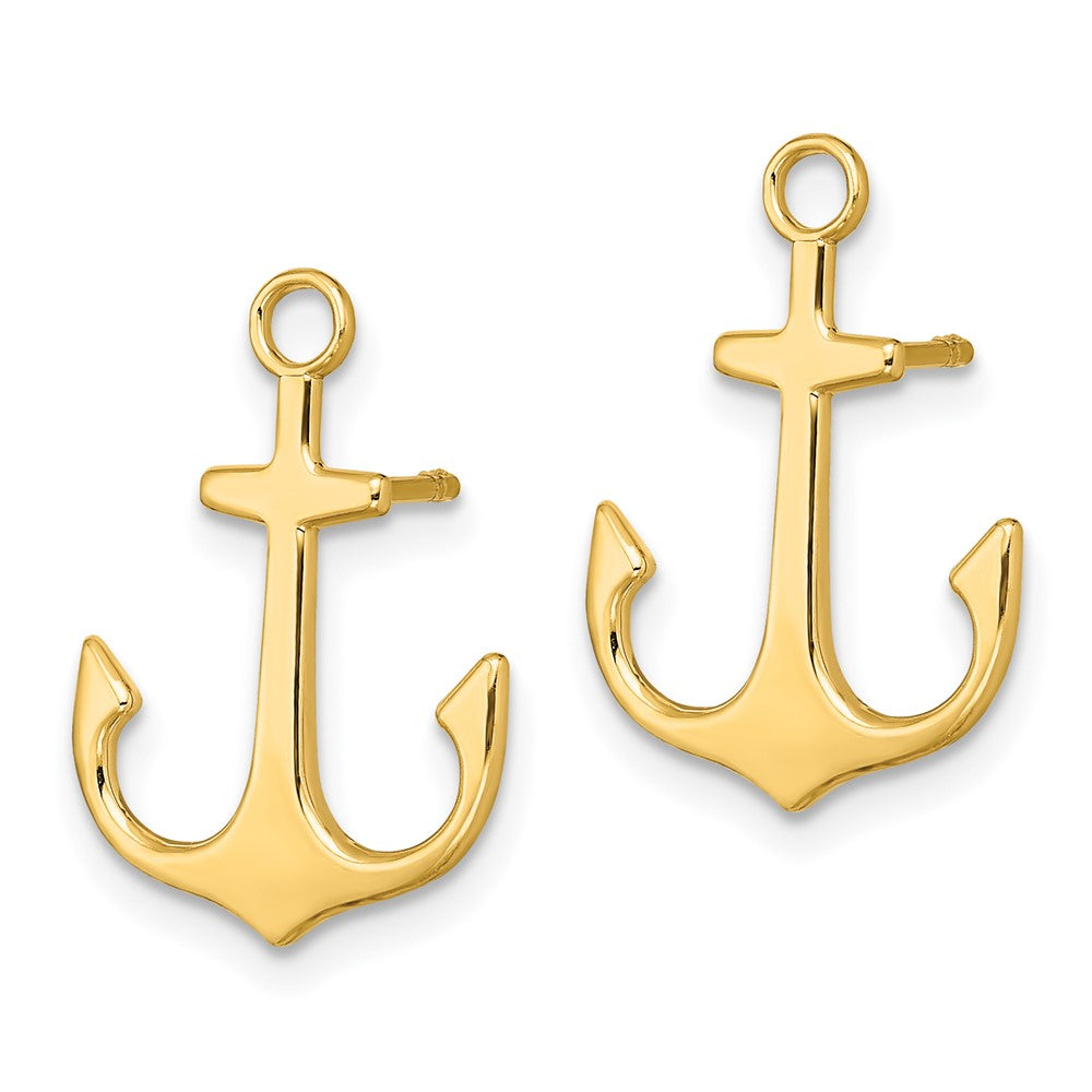 Shop Stylish 14K Polished Two-Dimensional Anchor Post Earrings - Affordable Luxury!