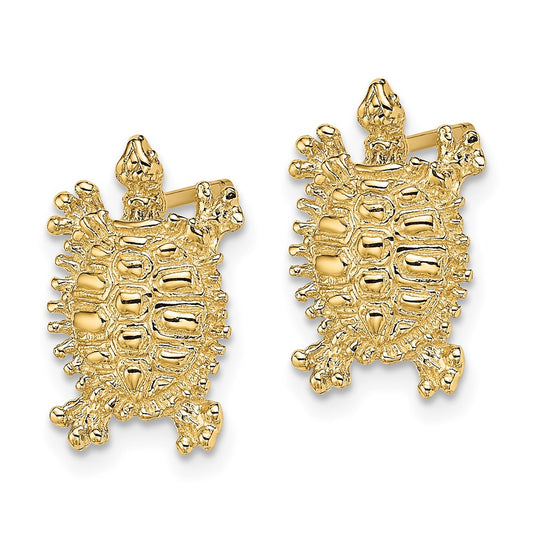 Shop Stylish 14K Gold Turtle Stud Earrings - High-Quality & Affordable Design