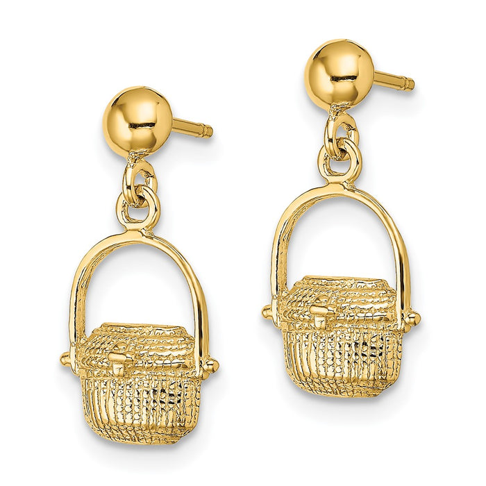 High-Quality 14K Gold Nantucket Basket Earrings | Stylish & Affordable Luxury-2