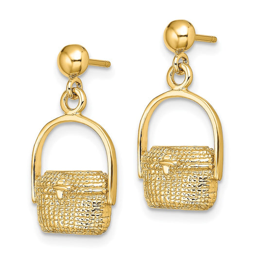 Exclusive 14K Gold Nantucket Basket Earrings - Stylish & Affordable Jewelry
