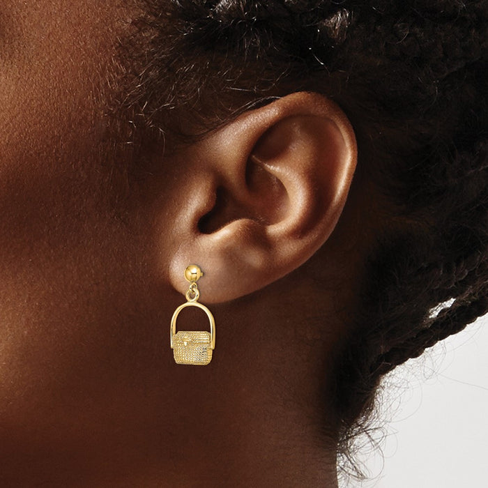 Exclusive 14K Gold Nantucket Basket Earrings - Stylish & Affordable Jewelry-3