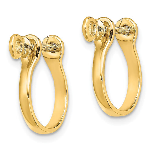 High-Quality 14K Gold 3D Shackle Link Earrings - Stylish & Affordable Choice!