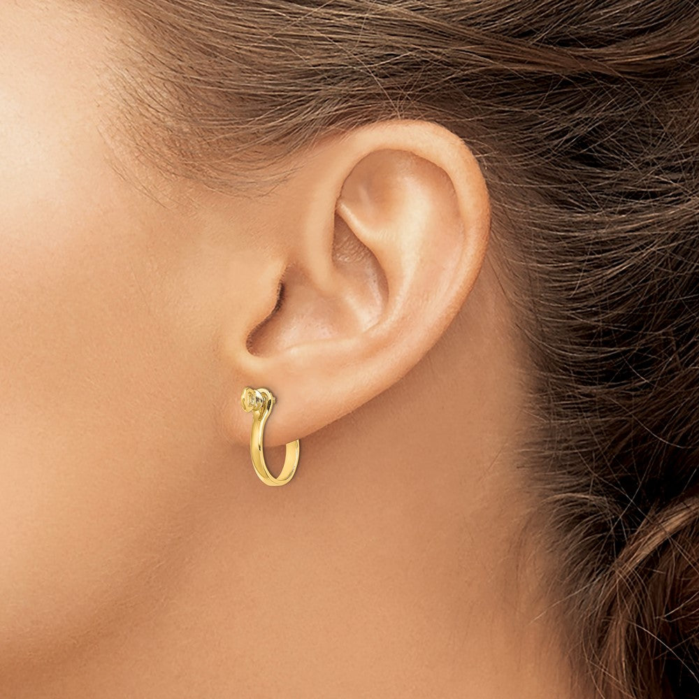 High-Quality 14K Gold 3D Shackle Link Earrings - Stylish & Affordable Choice!