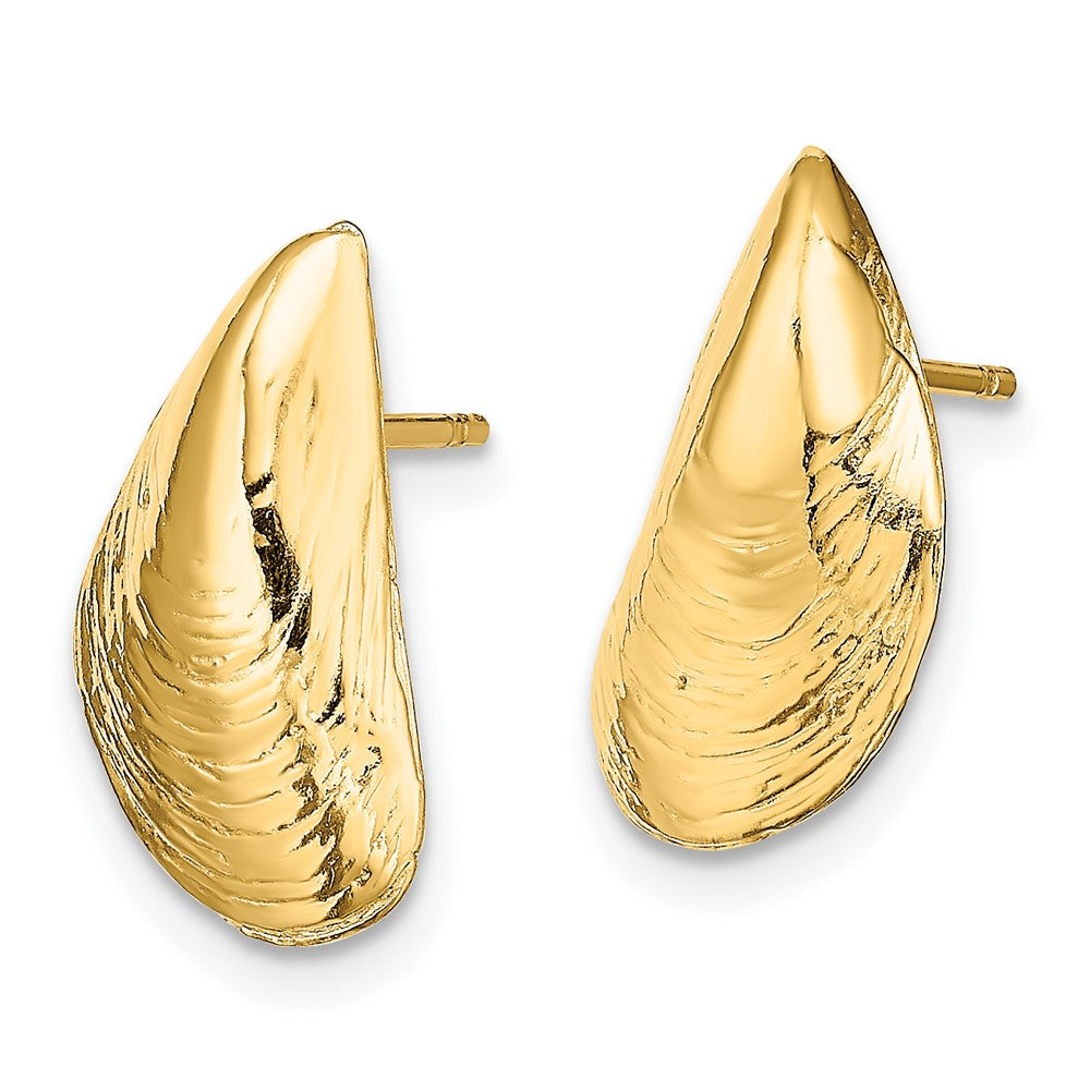 Shop Stylish 14K Gold Mussel Shell Stud Earrings - Exclusive Design, Value Accessory