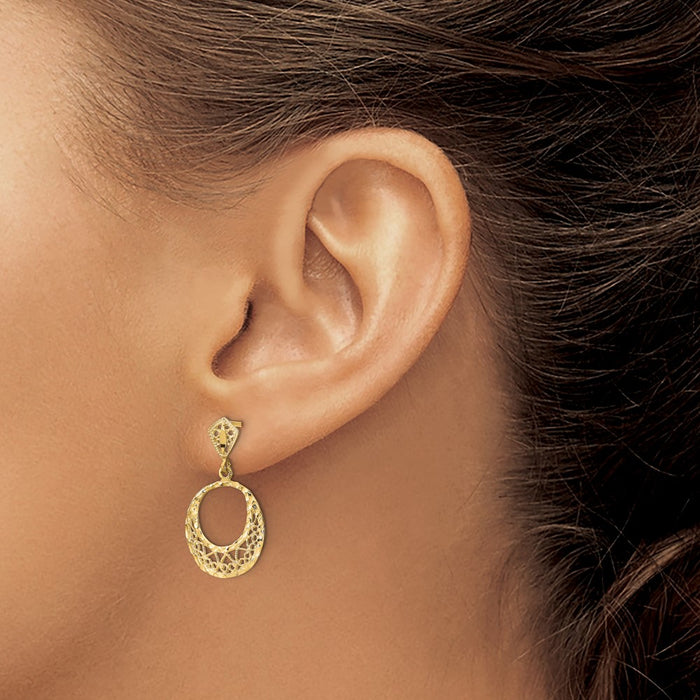 Buy 14K Gold Fancy Dangle Earrings - Stylish Design, Exclusive Value!-3