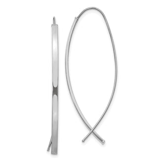 Buy Exclusive 14K White Gold 1.75mm Square Tube Threader Earrings - Stylish Value!