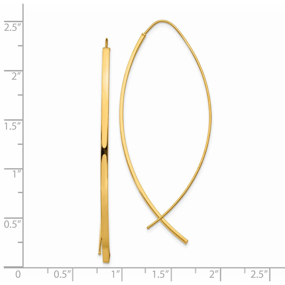 Shop Stylish 14K Gold Threader Earrings | 1.75mm Square Tube Design