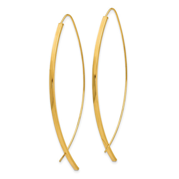 14K Gold Threader Earrings - 1.75mm Square Tube