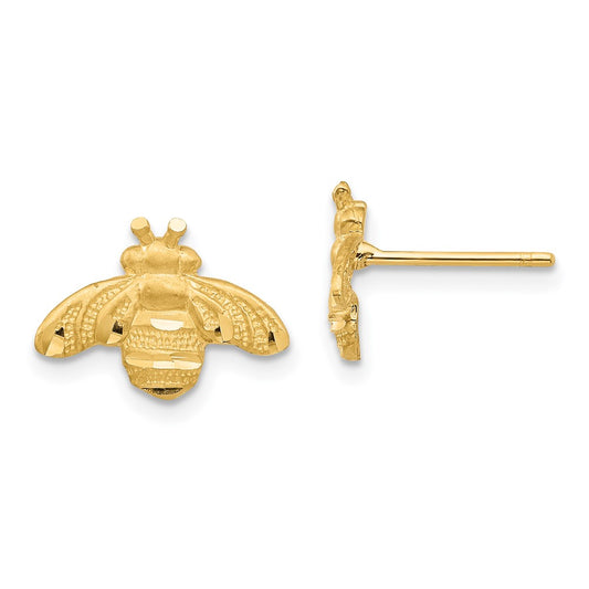 Buy Exclusive 14K Gold Bee Stud Earrings - Stylish, 0.85mm, Affordable Luxury