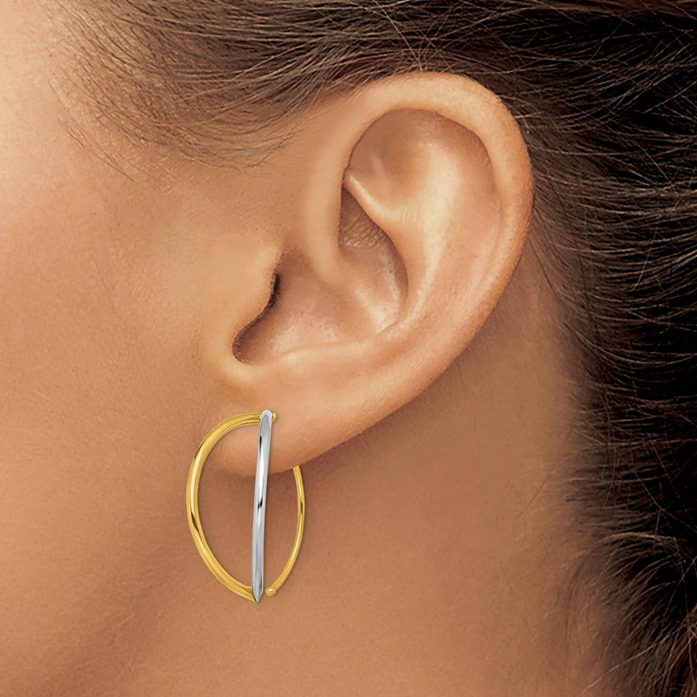 High-Quality 14K Gold Rhodium-Plated Dangle Threader Earrings - Stylish Value!
