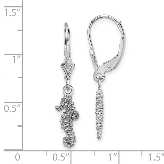Shop Stylish 14K White Gold Snowflake Leverback Earrings - Exclusive Design-5