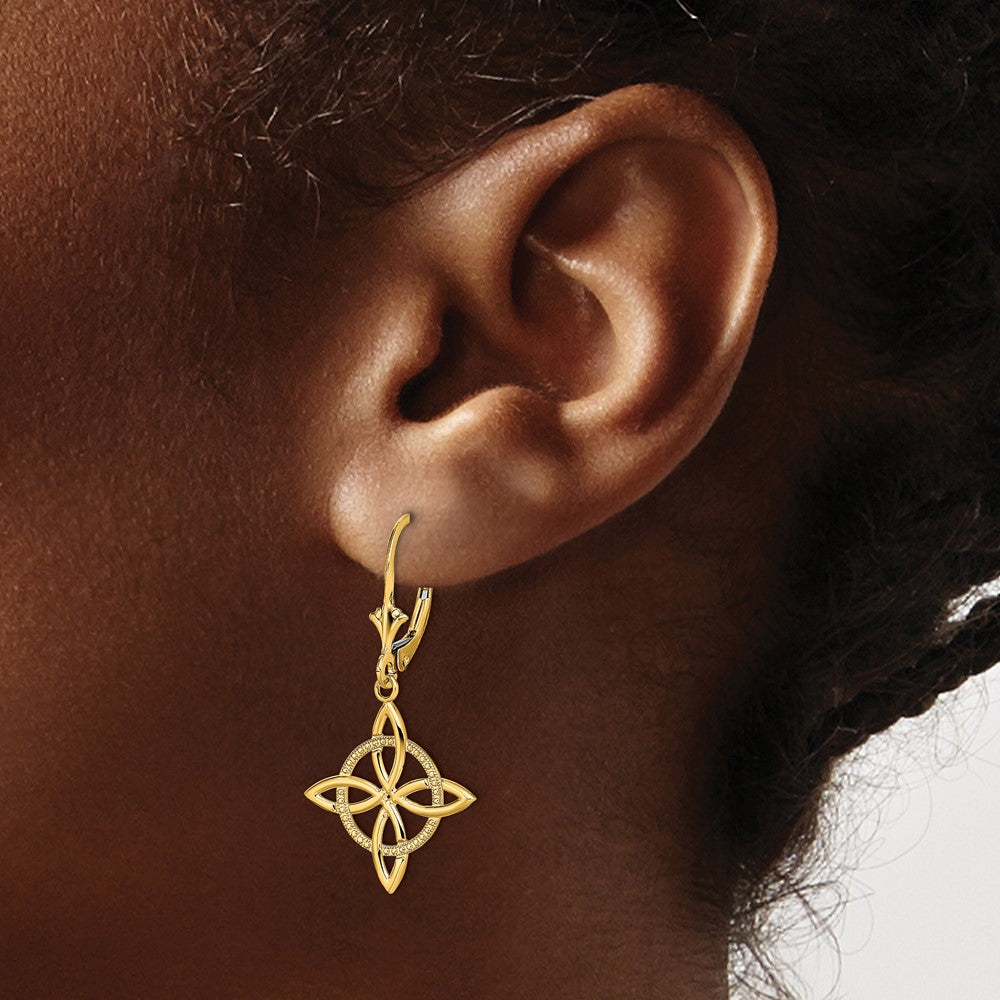 High-Quality 14K Gold Small Celtic Knot Earrings - Stylish & Affordable!