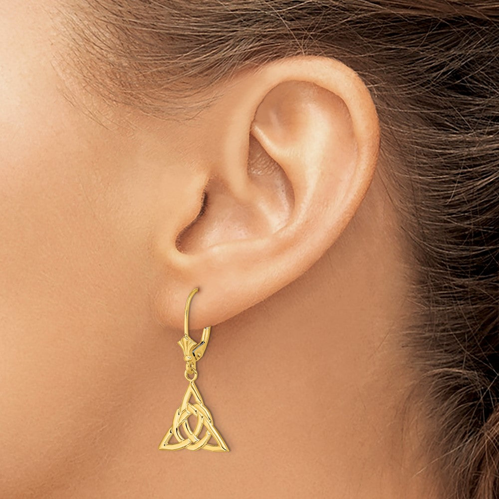 Buy 14K Gold Small Celtic Trinity Knot Earrings - Stylish & Affordable Luxury