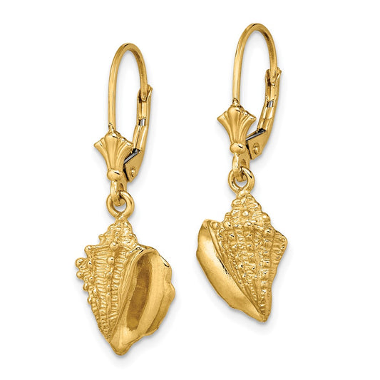 High-Quality 14K Gold Conch Shell Earrings | Stylish & Affordable Jewelry