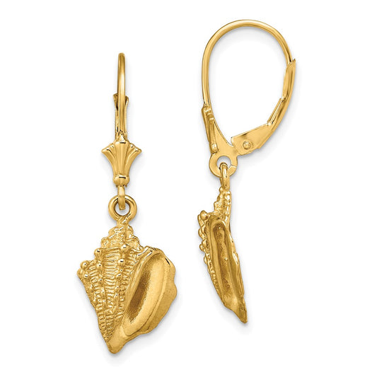 High-Quality 14K Gold Conch Shell Earrings | Stylish & Affordable Jewelry