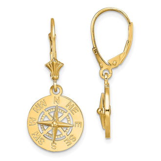 High-Quality 14K Gold Mini Nautical Compass Earrings | Stylish & Affordable!