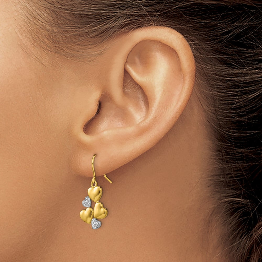 Exclusive 14K Gold Polished Heart Earrings - Stylish & Affordable Luxury!