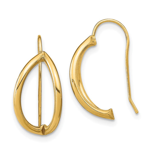 Exclusive 14K Gold Half Circle Wire French Earrings - Stylish & Affordable!