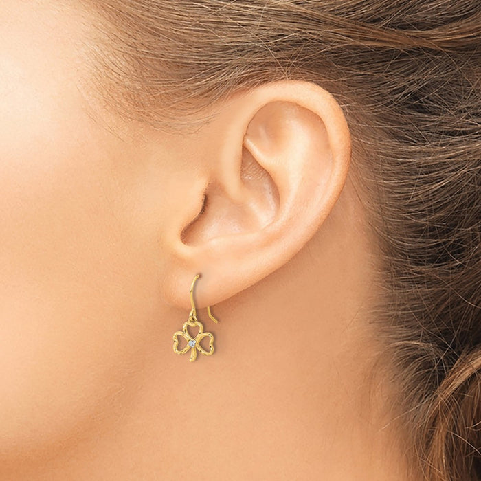 Shop Exclusive 14K Gold & White Rhodium Clover Dangle Earrings - Stylish Design-3
