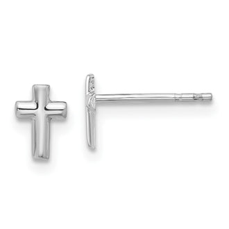 Buy Stylish 14K White Gold Cross Post Earrings - Affordable Luxury at 0.85mm