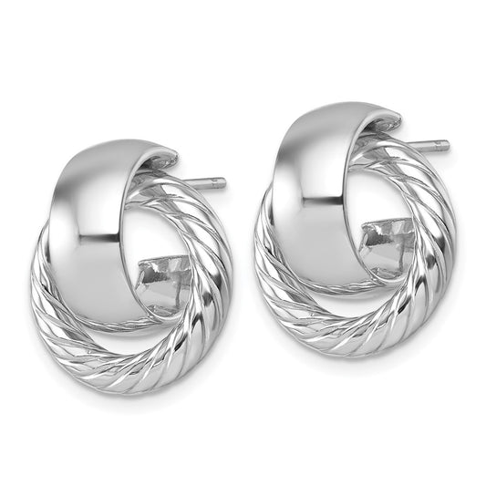 Shop 14K Gold Polished Twisted Doorknocker C-Hoop Earrings - Stylish & Luxury