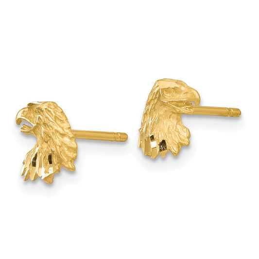 Buy 14K Gold Diamond-Cut Eagle Earrings - Stylish & Affordable Luxury Jewelry