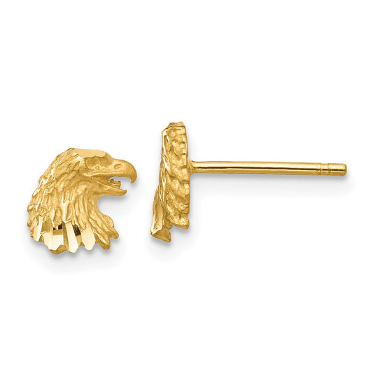 Buy 14K Gold Diamond-Cut Eagle Earrings - Stylish & Affordable Luxury Jewelry