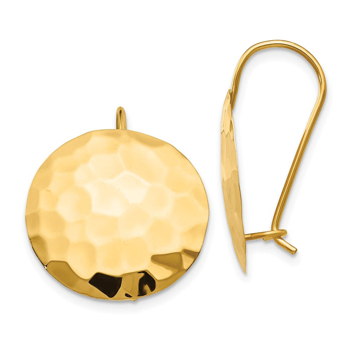 Buy Exclusive 14K Gold Hammered Hoop Earrings - Stylish & Affordable Design-1