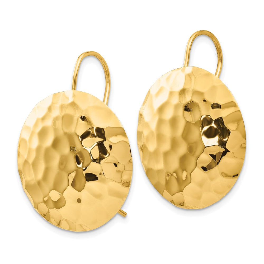 High-Quality 14K Gold Hammered Hoop Earrings - Stylish & Affordable Elegance