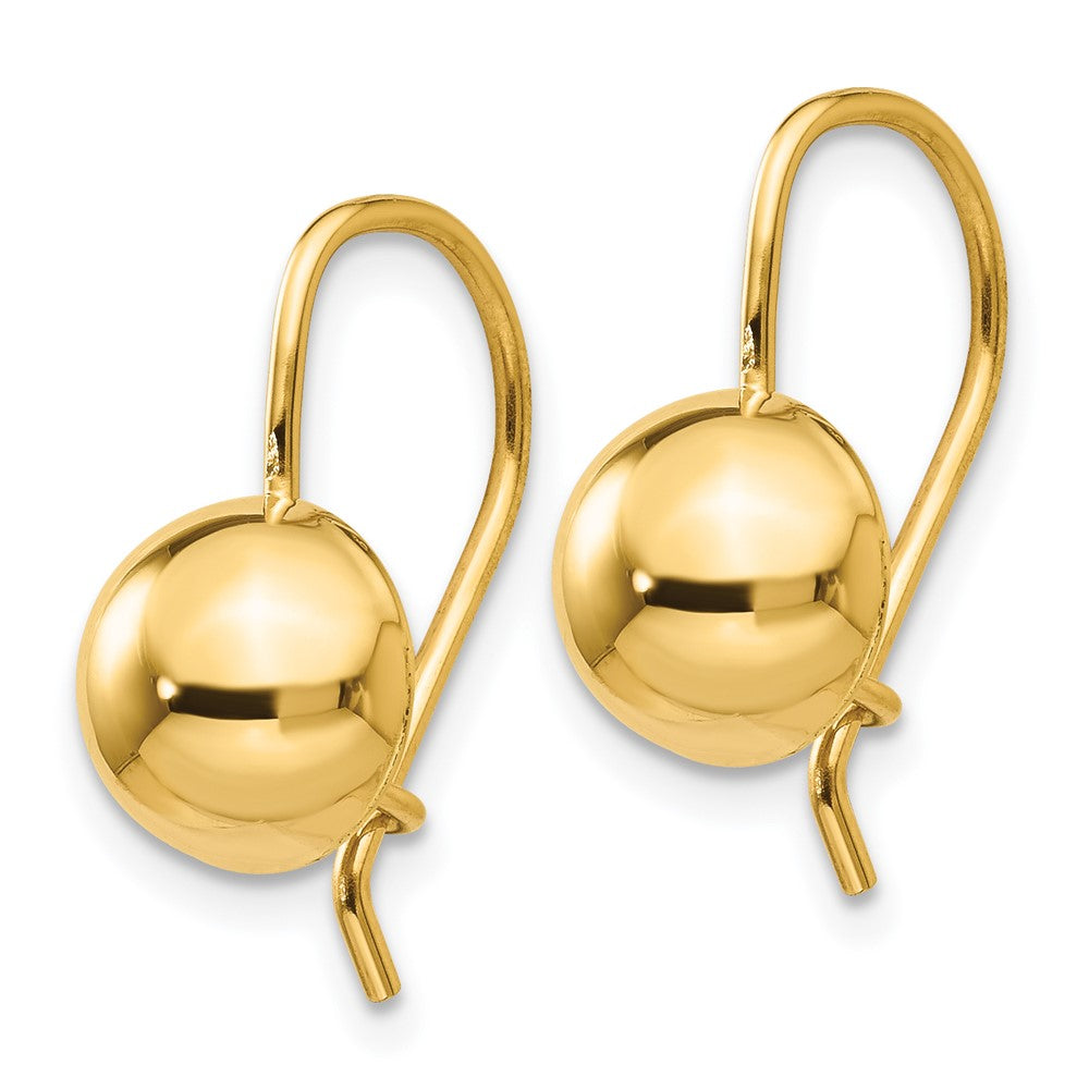 Buy Stylish 14K Gold 8mm Hollow Half Ball Earrings | Luxury Value Pieces