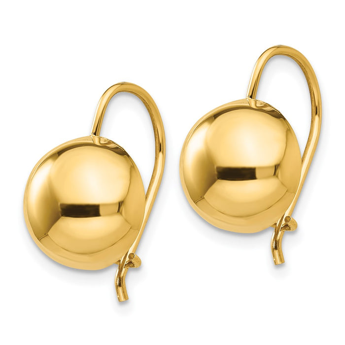 Shop Stylish 14K Gold 10.5mm Hollow Half Ball Earrings - Affordable Luxury!-2