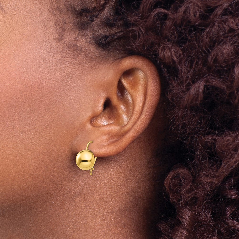 Shop Stylish 14K Gold 10.5mm Hollow Half Ball Earrings - Affordable Luxury!